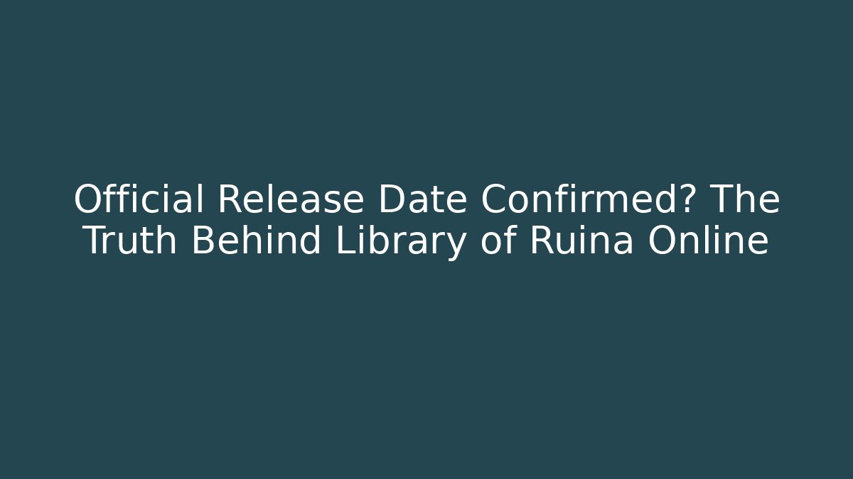Official Release Date Confirmed? The Truth Behind Library of Ruina Online