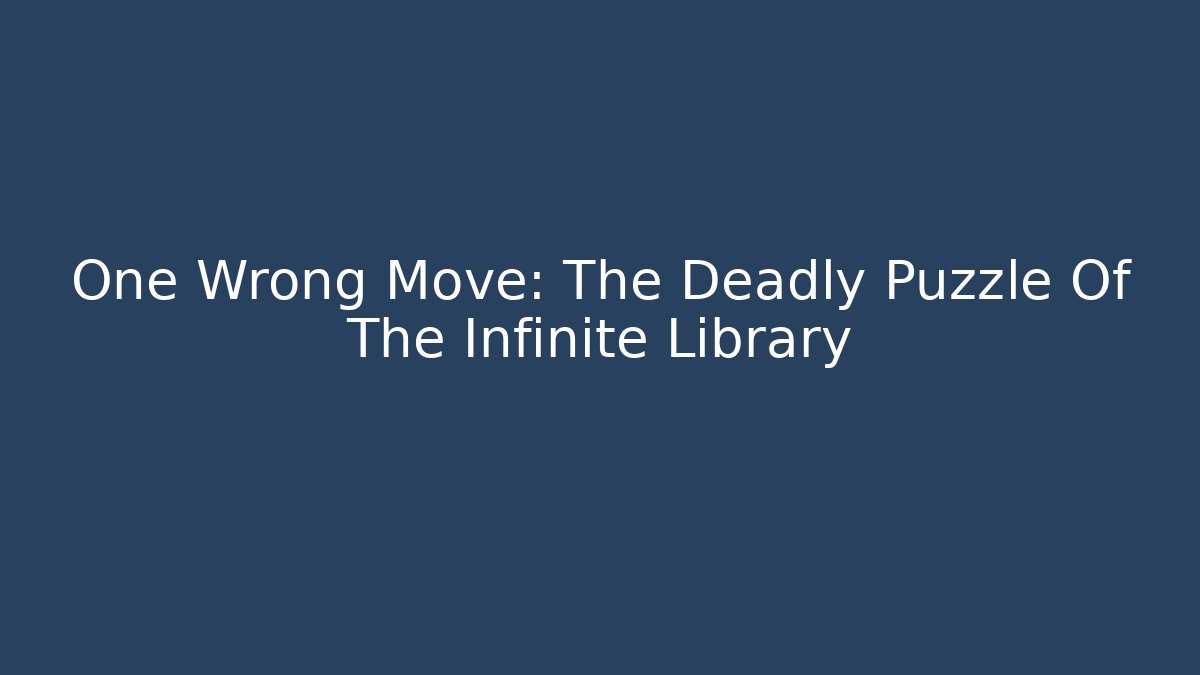 One Wrong Move: The Deadly Puzzle Of The Infinite Library