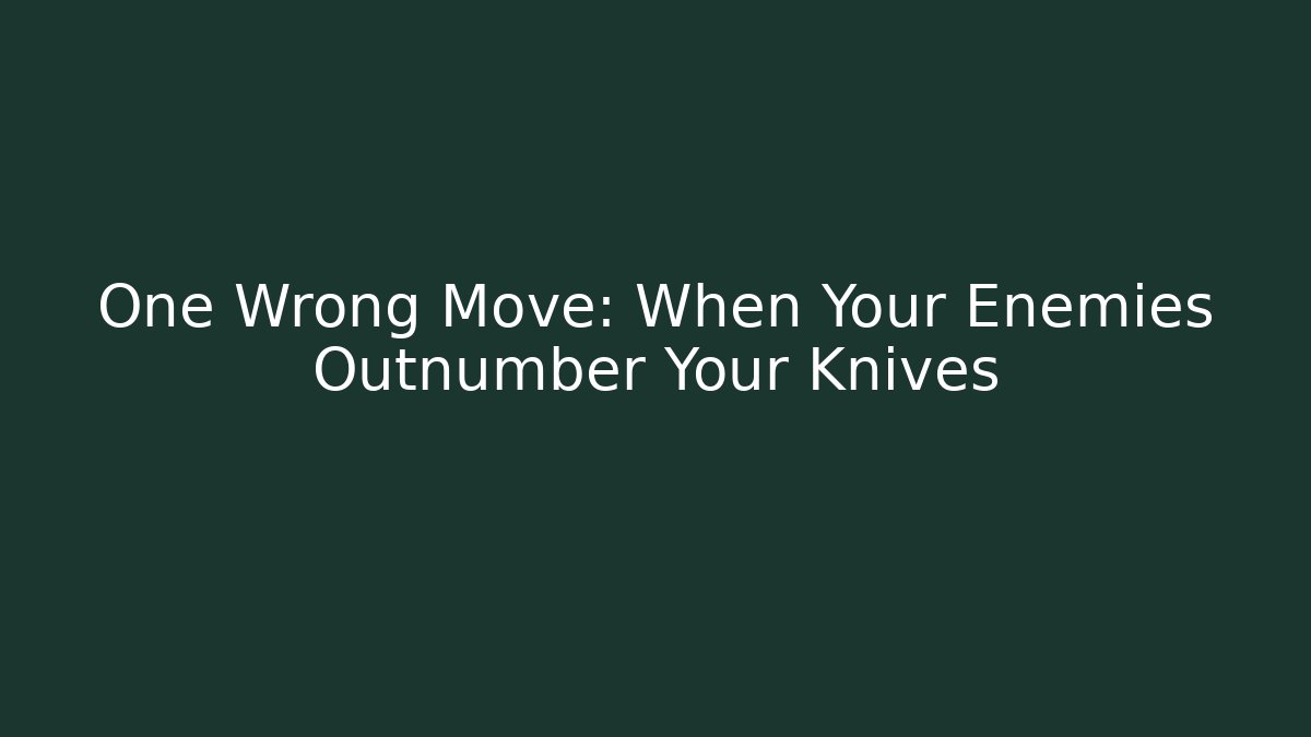 One Wrong Move: When Your Enemies Outnumber Your Knives - Andrea Zevedo