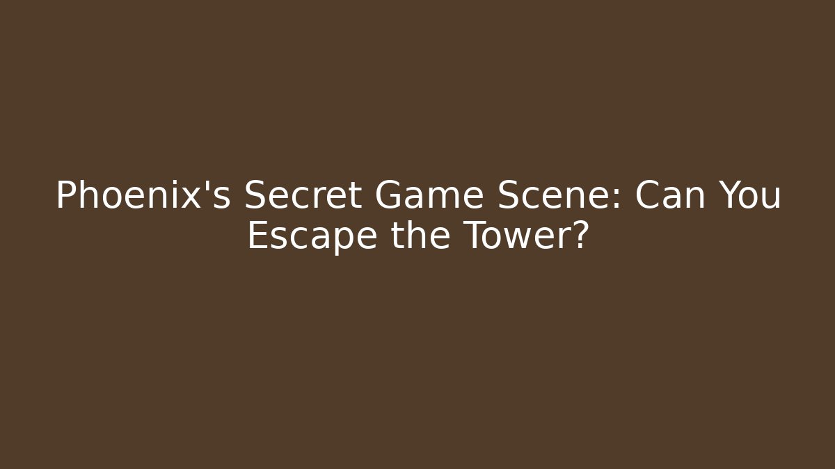Phoenix’s Secret Game Scene: Can You Escape the Tower?