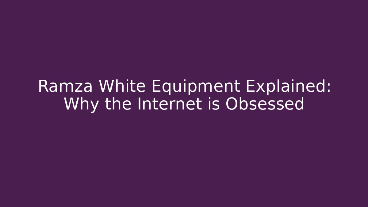 Ramza White Equipment Explained: Why the Internet is Obsessed
