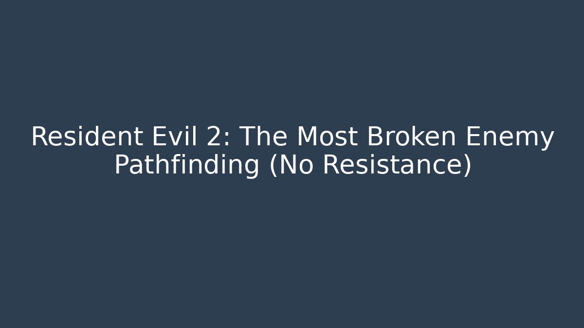 Resident Evil 2: The Most Broken Enemy Pathfinding (No Resistance) - Andrea Zevedo