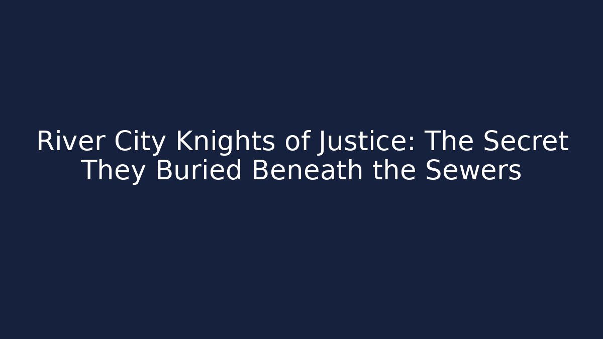 River City Knights of Justice: The Secret They Buried Beneath the Sewers