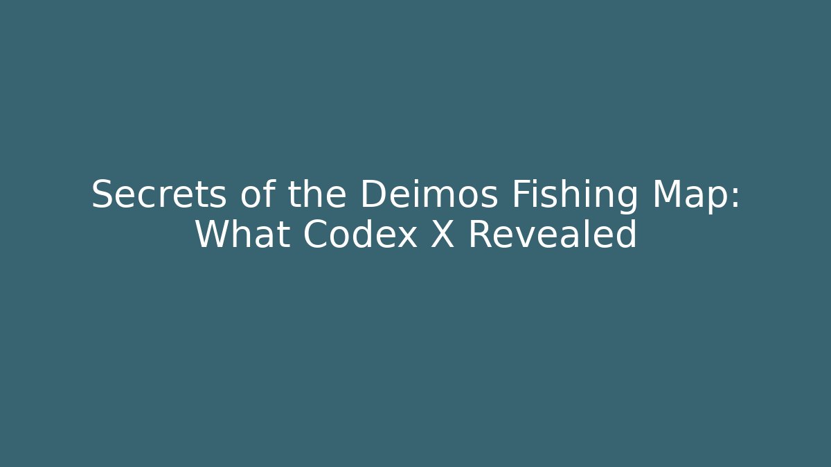 Secrets of the Deimos Fishing Map: What Codex X Revealed