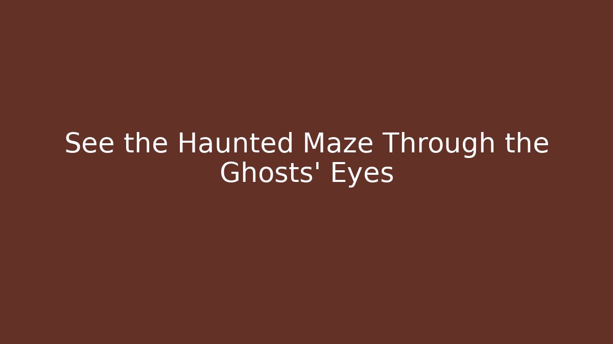 See the Haunted Maze Through the Ghosts' Eyes