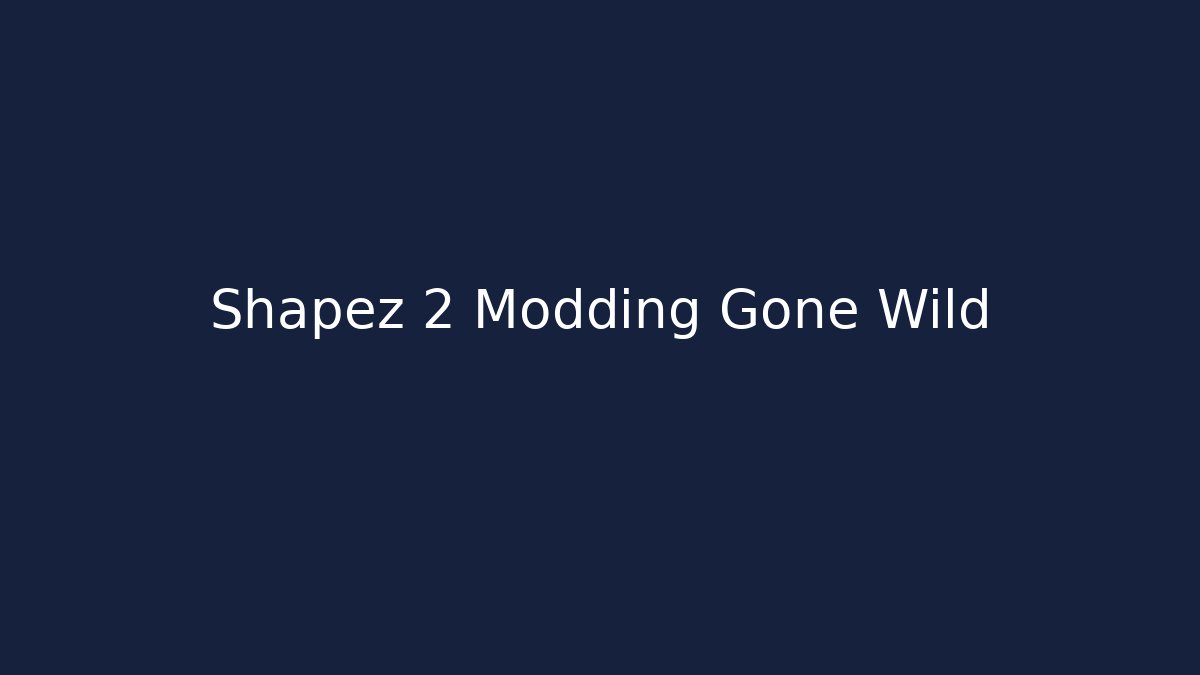 Shapez 2 Modding Gone Wild - Andrea Zevedo