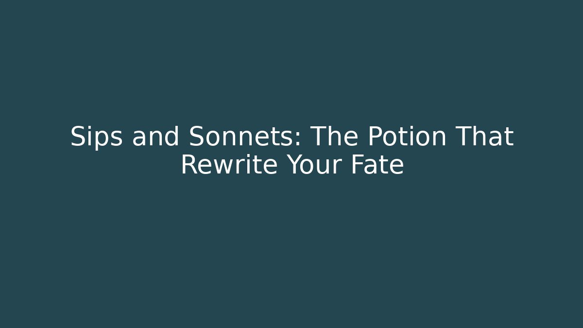 Sips and Sonnets: The Potion That Rewrite Your Fate