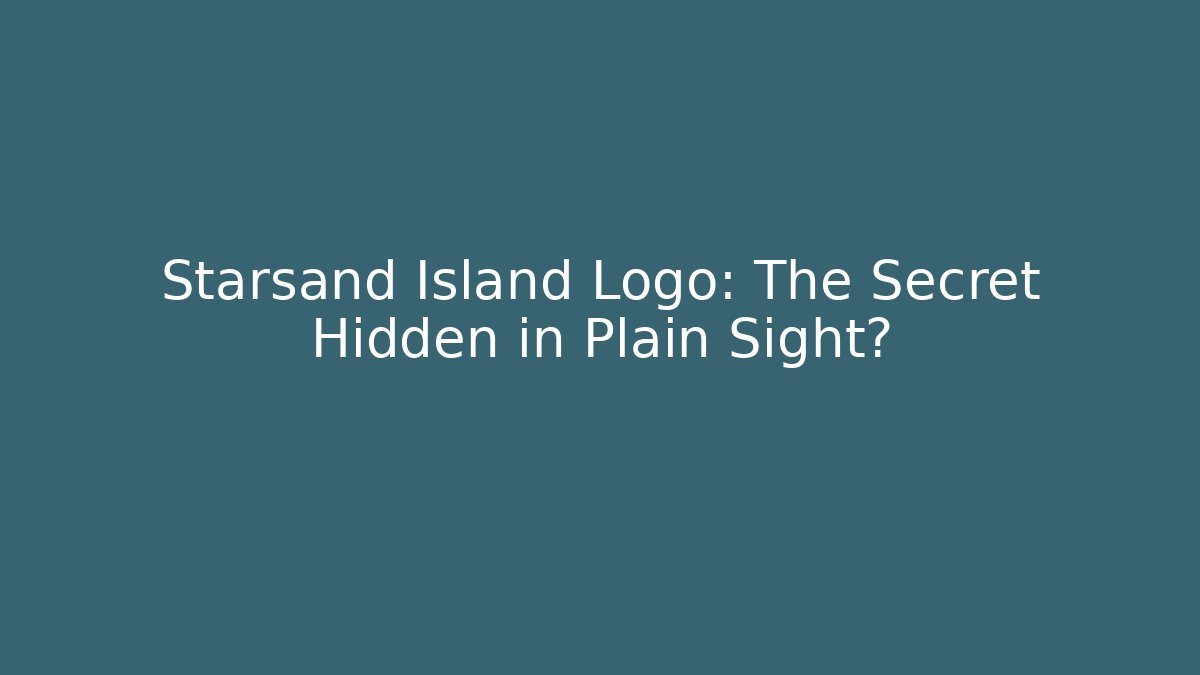 Starsand Island Logo: The Secret Hidden in Plain Sight?