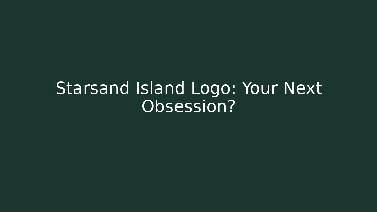 Starsand Island Logo: Your Next Obsession?