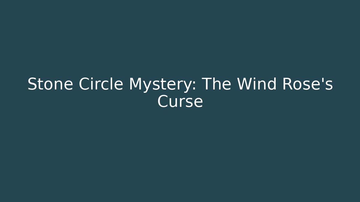 Stone Circle Mystery: The Wind Rose's Curse