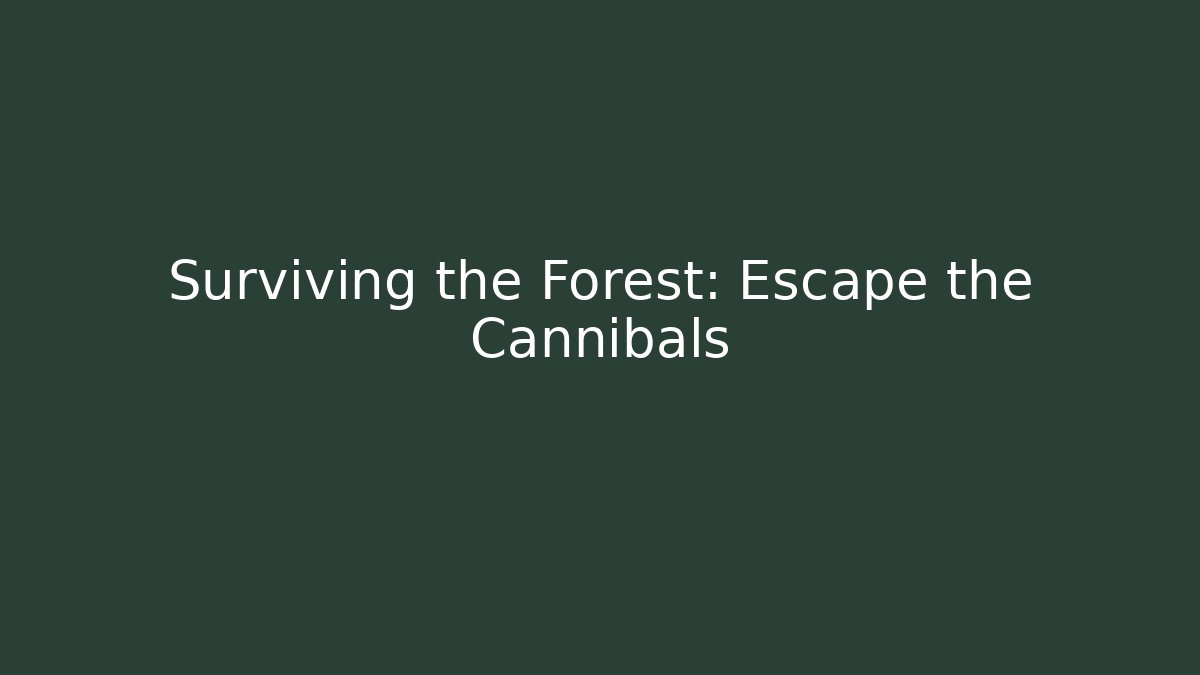 Surviving the Forest: Escape the Cannibals - Andrea Zevedo
