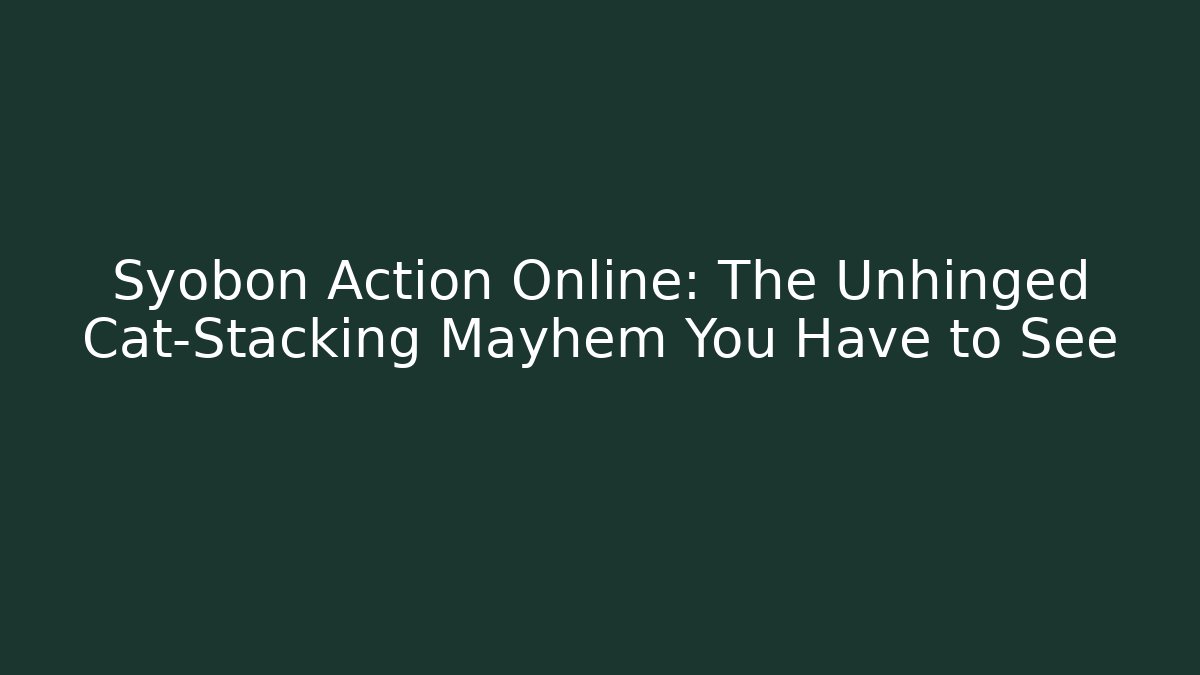 Syobon Action Online: The Unhinged Cat-Stacking Mayhem You Have to See