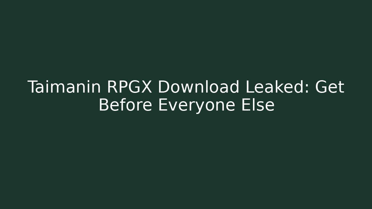 Taimanin RPGX Download Leaked: Get Before Everyone Else