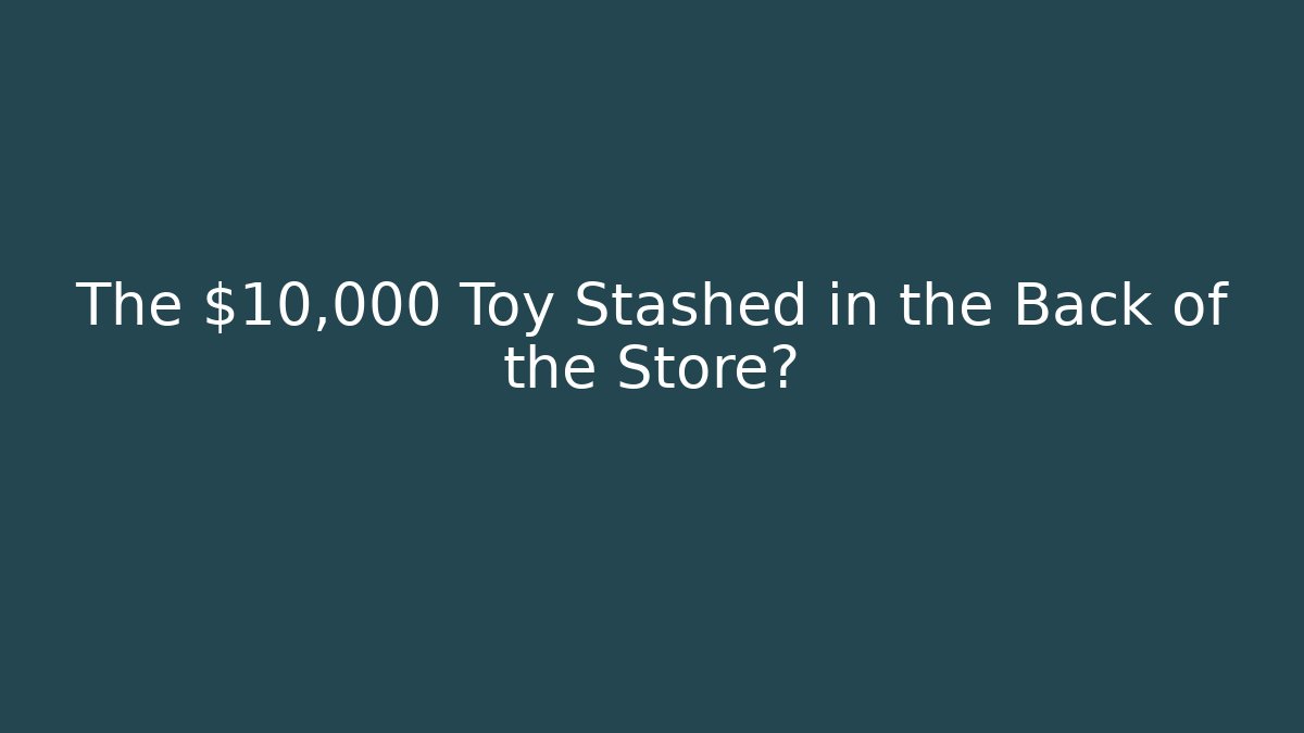 The $10,000 Toy Stashed in the Back of the Store?