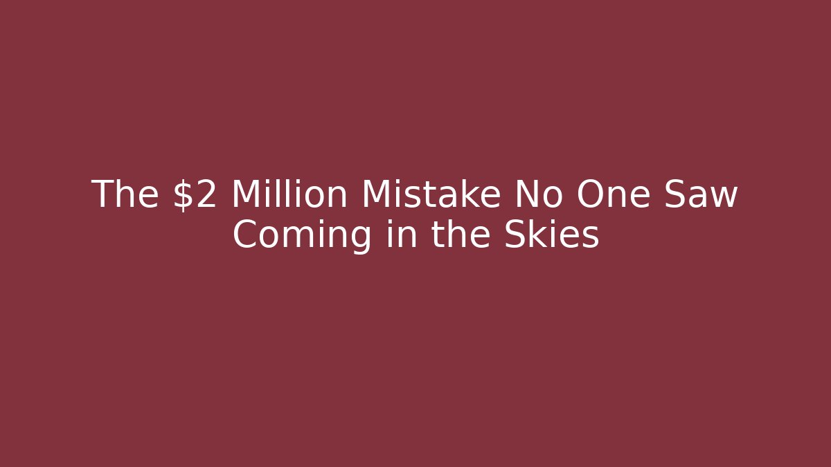 The $2 Million Mistake No One Saw Coming in the Skies