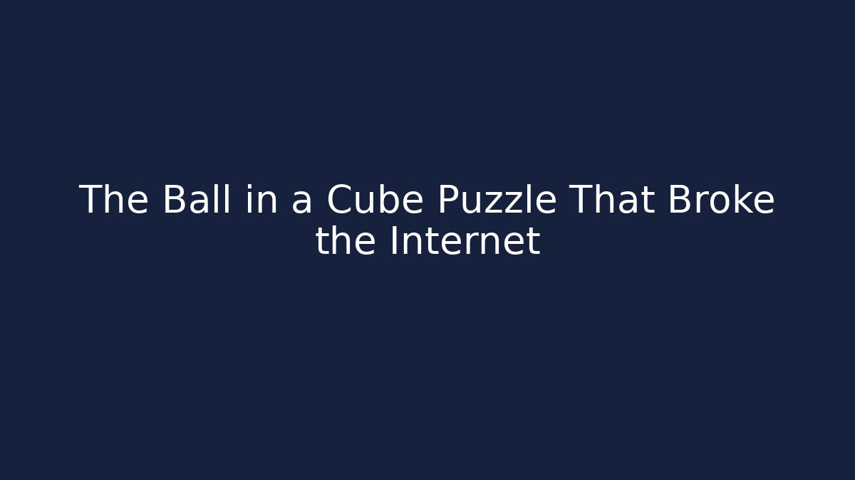 The Ball in a Cube Puzzle That Broke the Internet