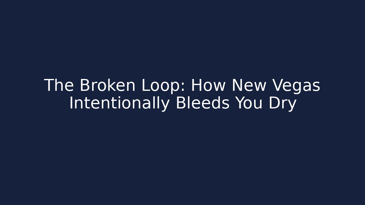 The Broken Loop: How New Vegas Intentionally Bleeds You Dry