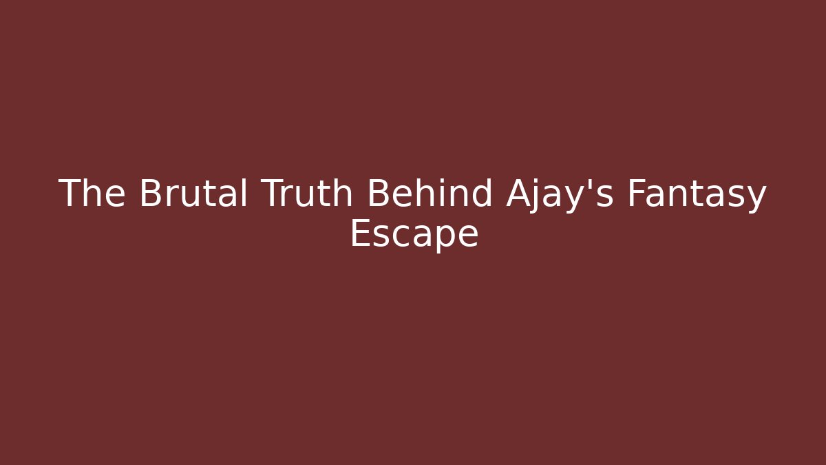The Brutal Truth Behind Ajay's Fantasy Escape