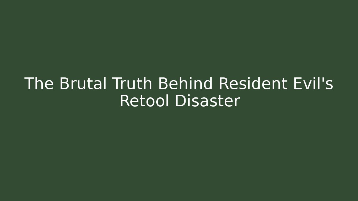 The Brutal Truth Behind Resident Evil's Retool Disaster