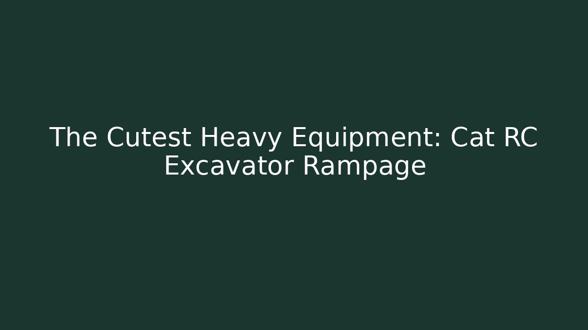 The Cutest Heavy Equipment: Cat RC Excavator Rampage