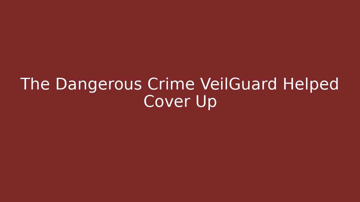 The Dangerous Crime VeilGuard Helped Cover Up - Andrea Zevedo