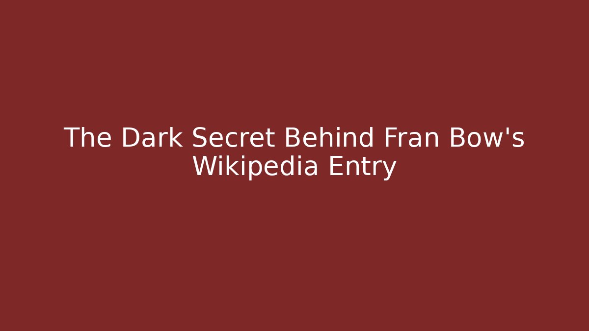 The Dark Secret Behind Fran Bow's Wikipedia Entry
