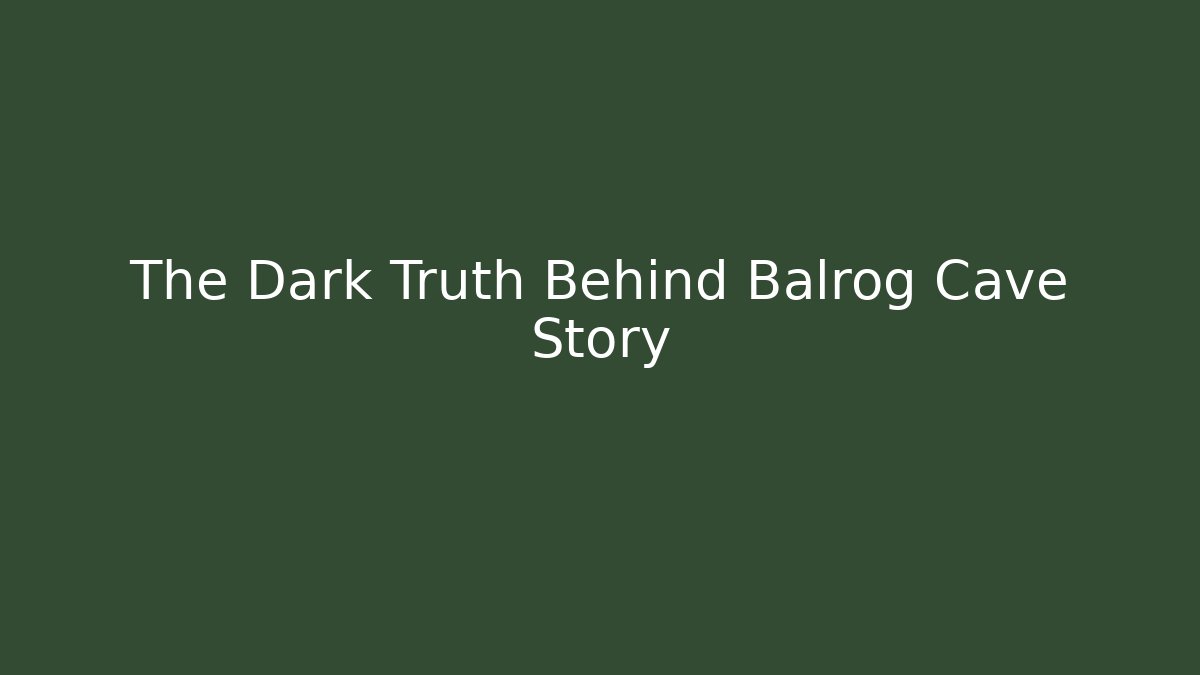 The Dark Truth Behind Balrog Cave Story