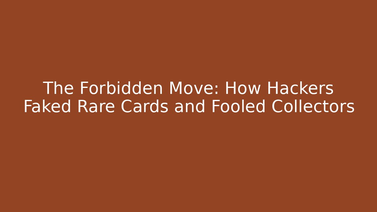 The Forbidden Move: How Hackers Faked Rare Cards and Fooled Collectors