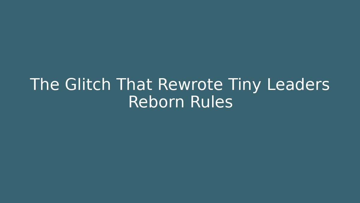 The Glitch That Rewrote Tiny Leaders Reborn Rules