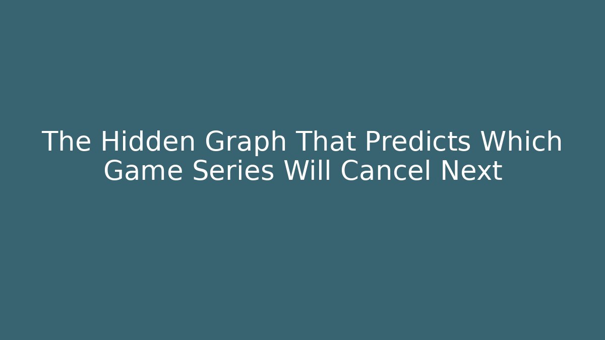 The Hidden Graph That Predicts Which Game Series Will Cancel Next