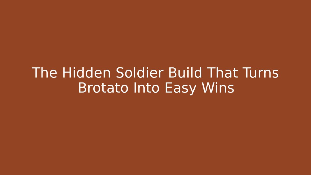 The Hidden Soldier Build That Turns Brotato Into Easy Wins