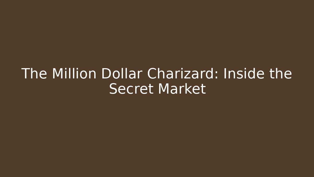The Million Dollar Charizard: Inside the Secret Market - Andrea Zevedo