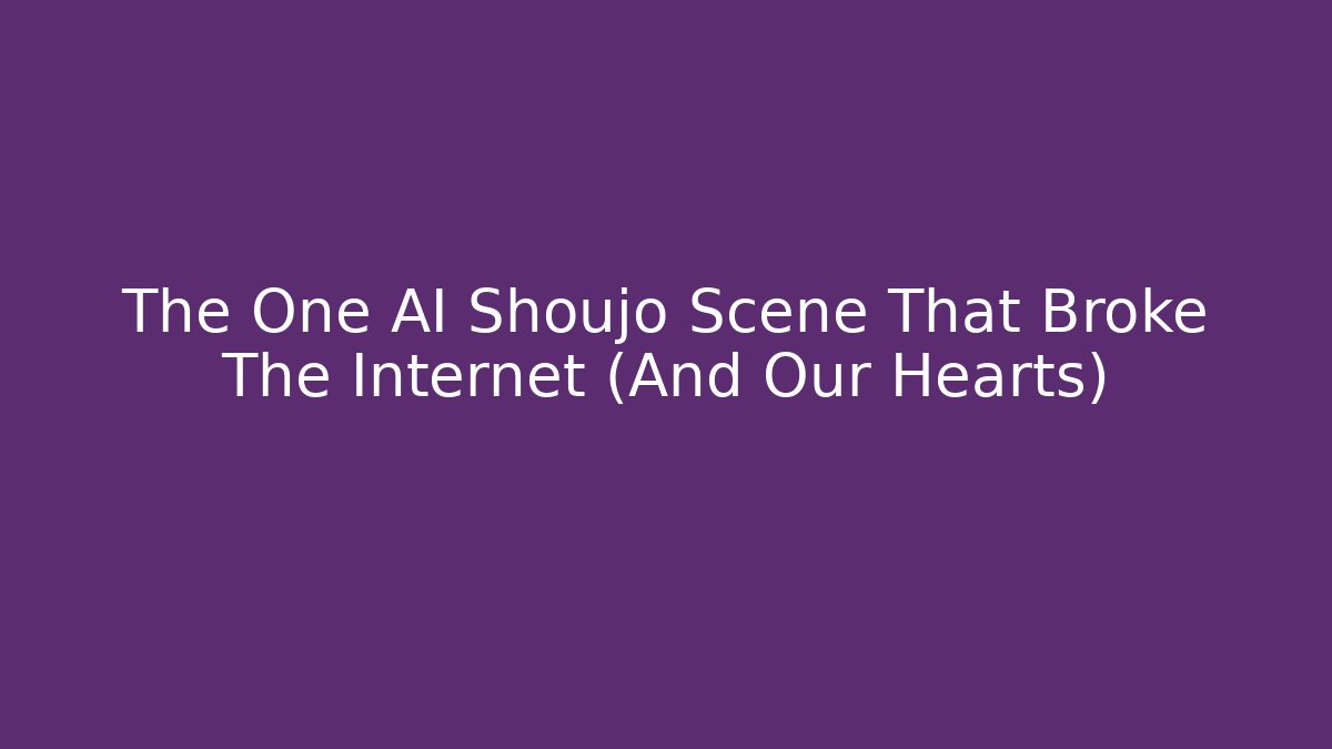 The One AI Shoujo Scene That Broke The Internet (And Our Hearts)