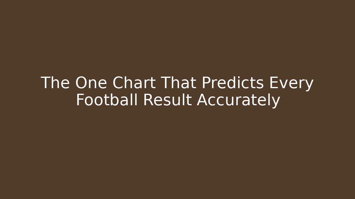 The One Chart That Predicts Every Football Result Accurately