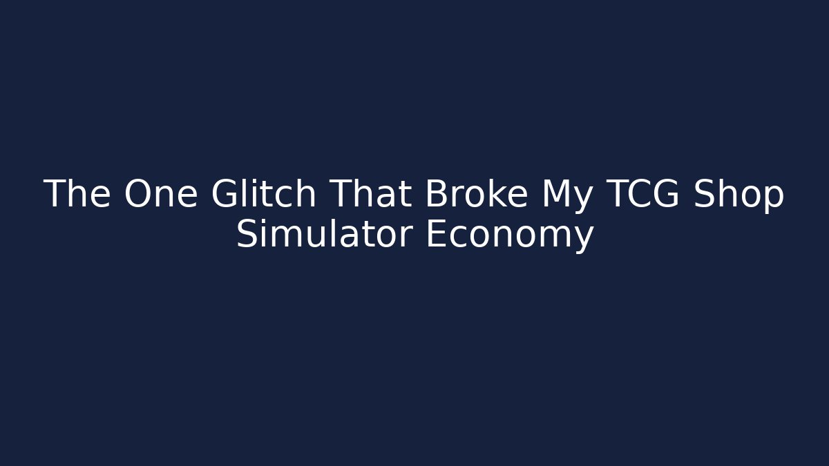 The One Glitch That Broke My TCG Shop Simulator Economy