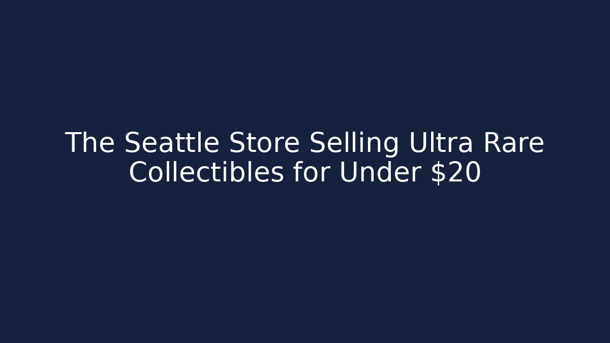 The Seattle Store Selling Ultra Rare Collectibles for Under $20