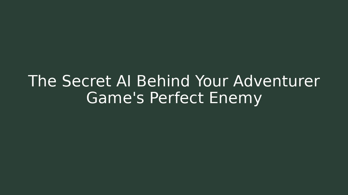 The Secret AI Behind Your Adventurer Game's Perfect Enemy