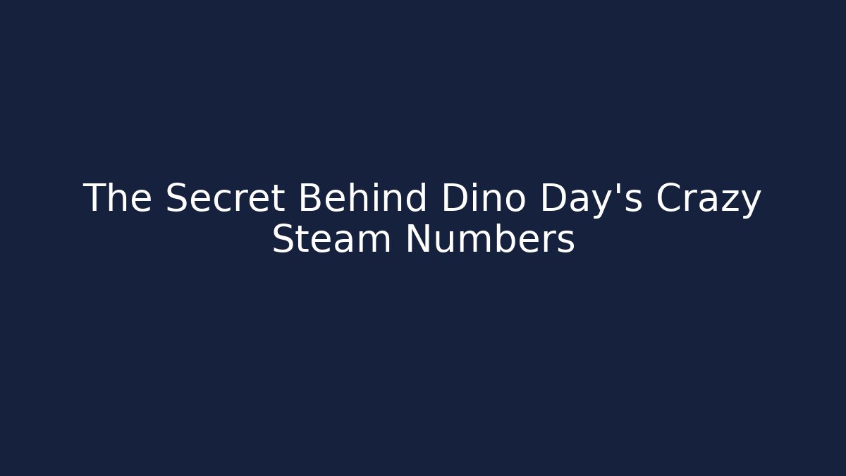 The Secret Behind Dino Day's Crazy Steam Numbers - Andrea Zevedo