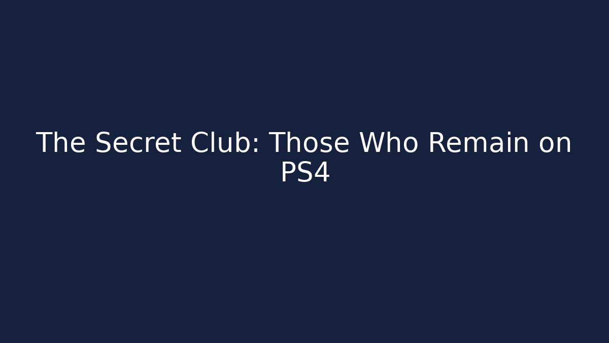 The Secret Club: Those Who Remain on PS4