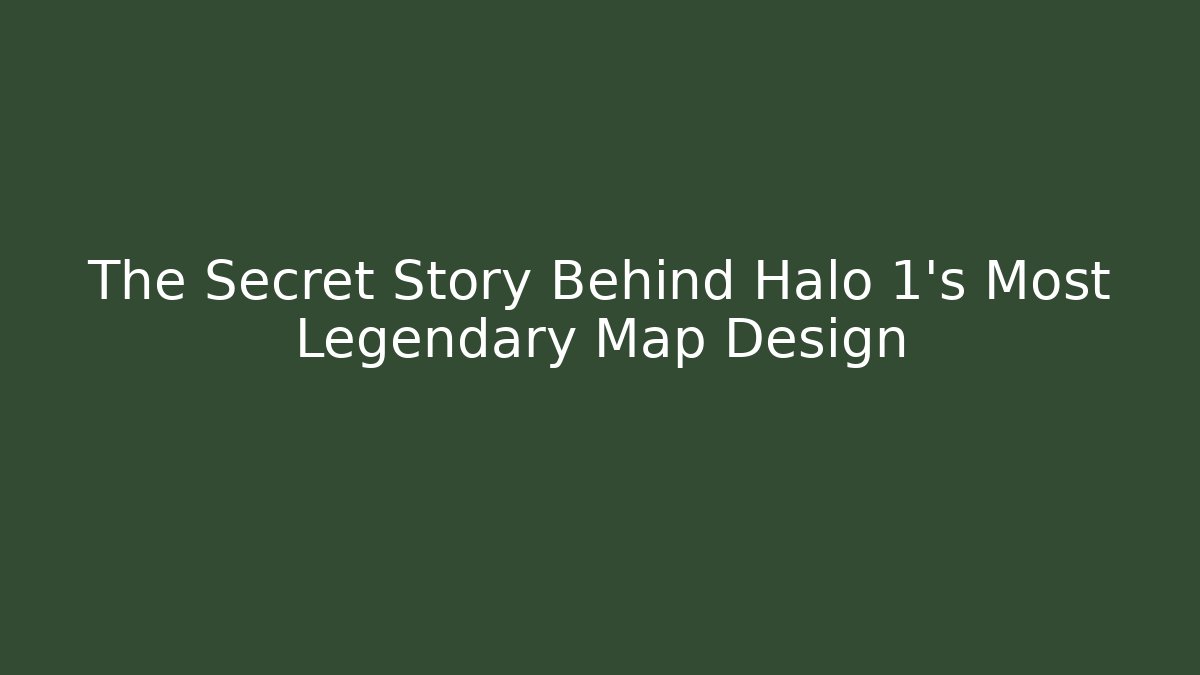 The Secret Story Behind Halo 1’s Most Legendary Map Design