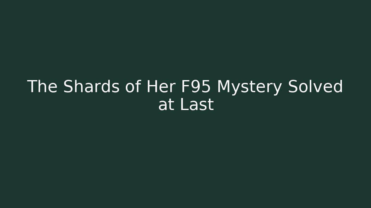 The Shards of Her F95 Mystery Solved at Last