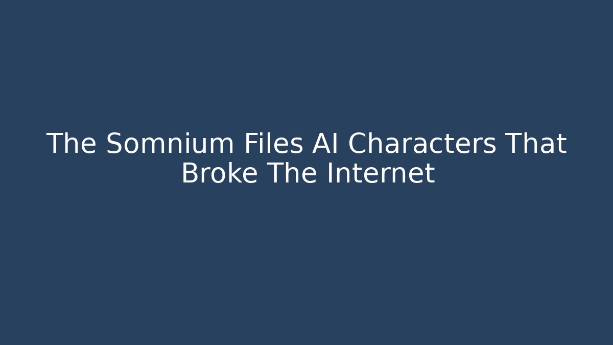 The Somnium Files AI Characters That Broke The Internet