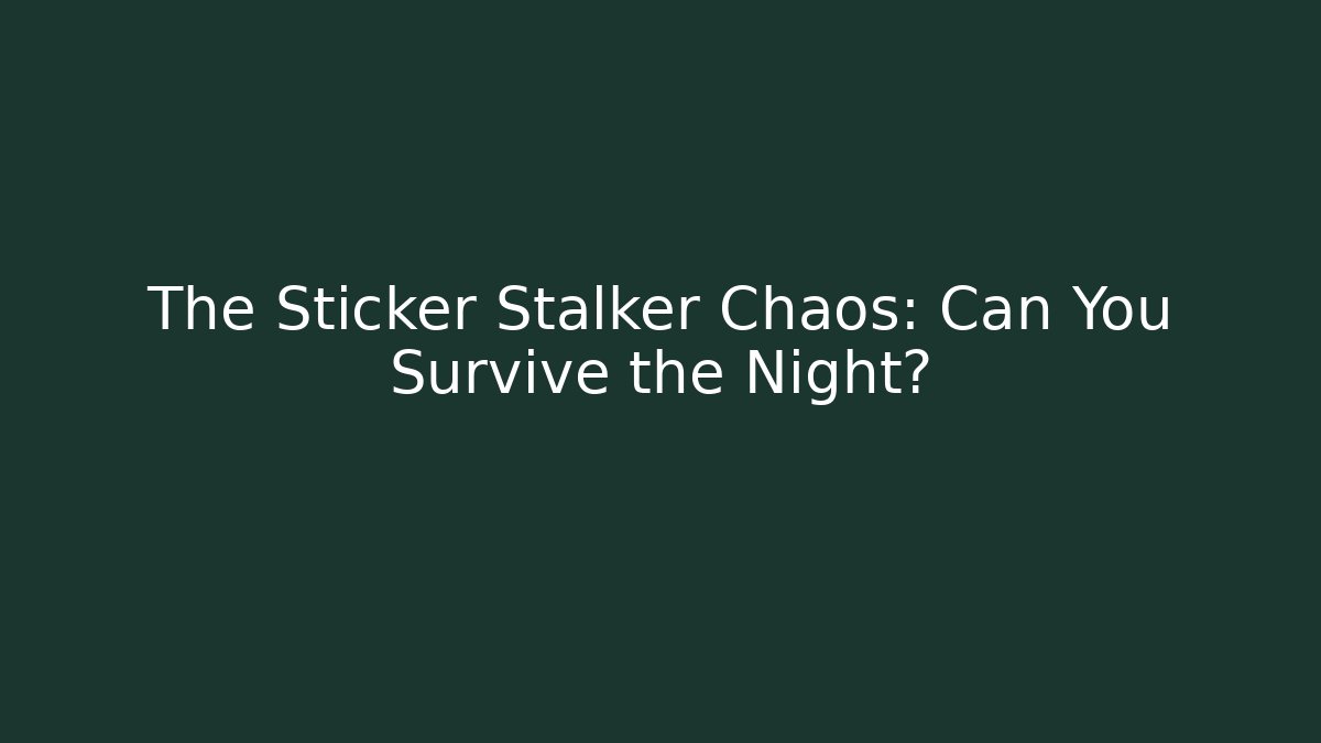 The Sticker Stalker Chaos: Can You Survive the Night? - Andrea Zevedo