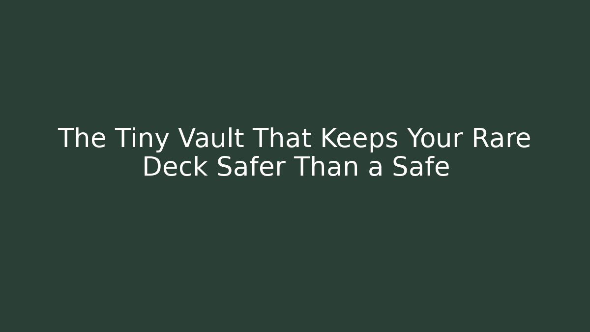 The Tiny Vault That Keeps Your Rare Deck Safer Than a Safe