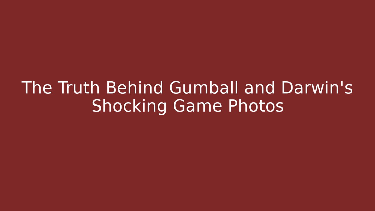 gumball and darwin pictures