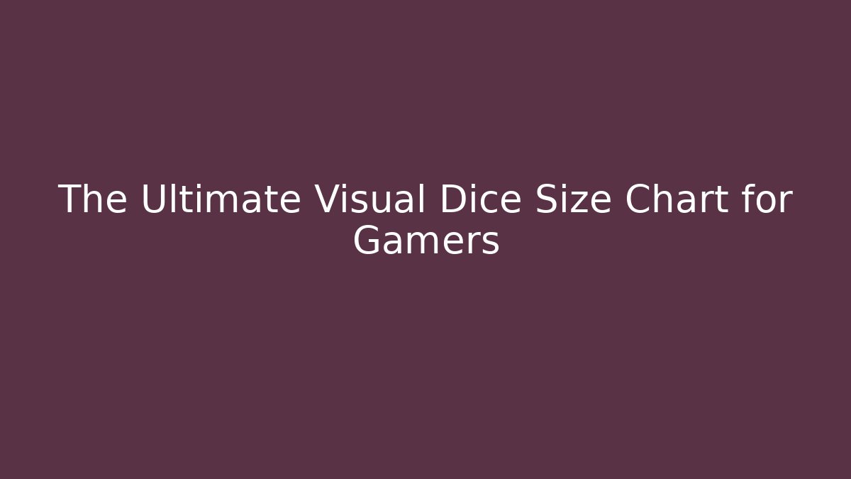 The Ultimate Visual Dice Size Chart for Gamers - Andrea Zevedo