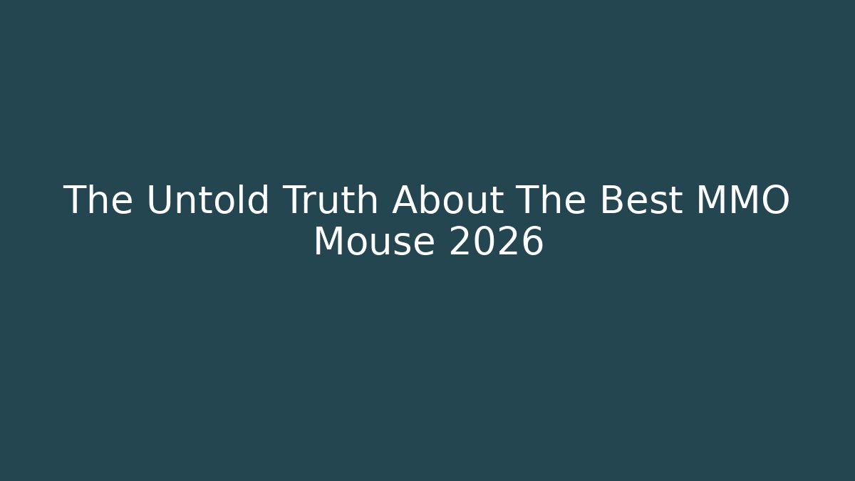 The Untold Truth About The Best MMO Mouse 2026