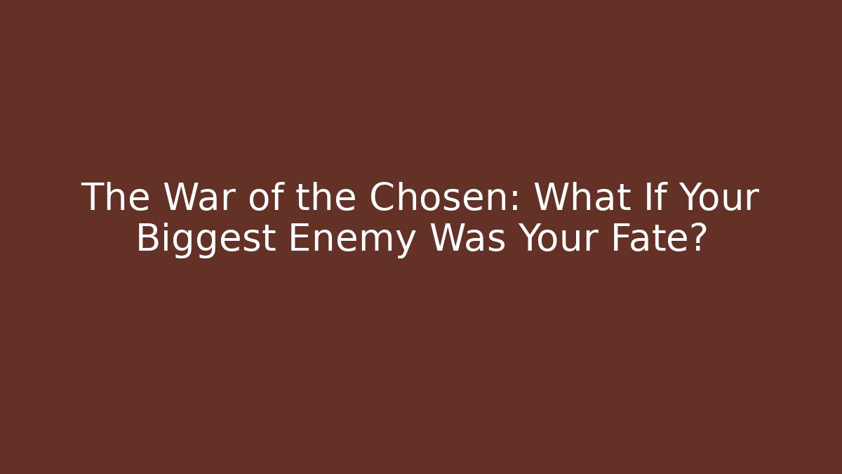 The War of the Chosen: What If Your Biggest Enemy Was Your Fate?