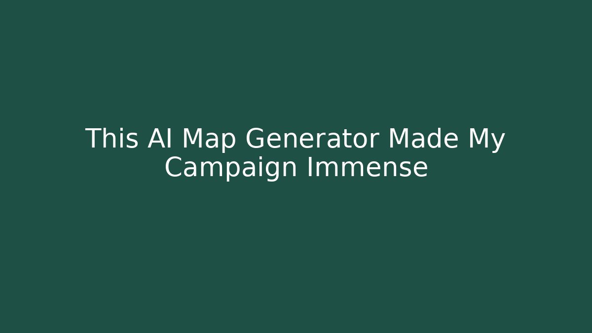 This AI Map Generator Made My Campaign Immense - Andrea Zevedo