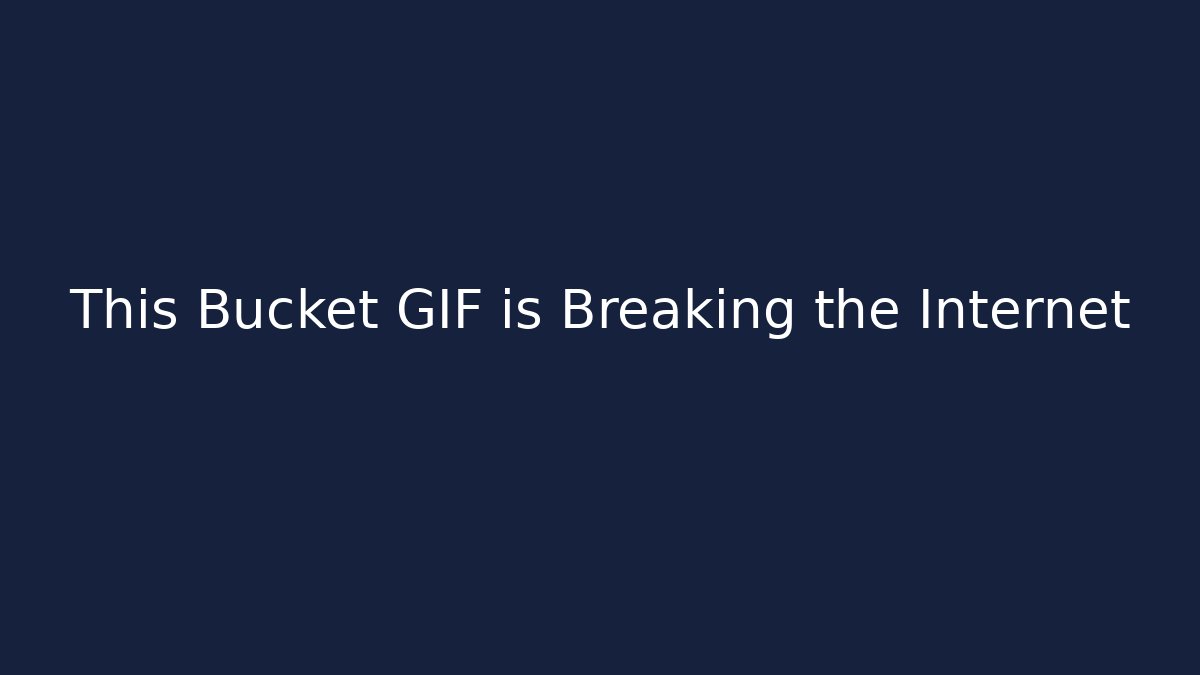 This Bucket GIF is Breaking the Internet